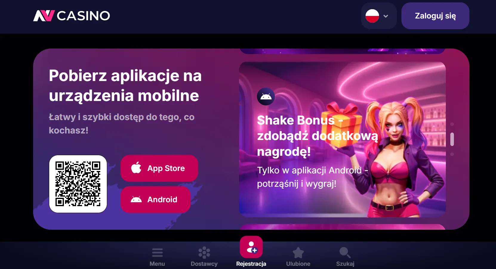 Krok po kroku instalacja APK – NV Casino app