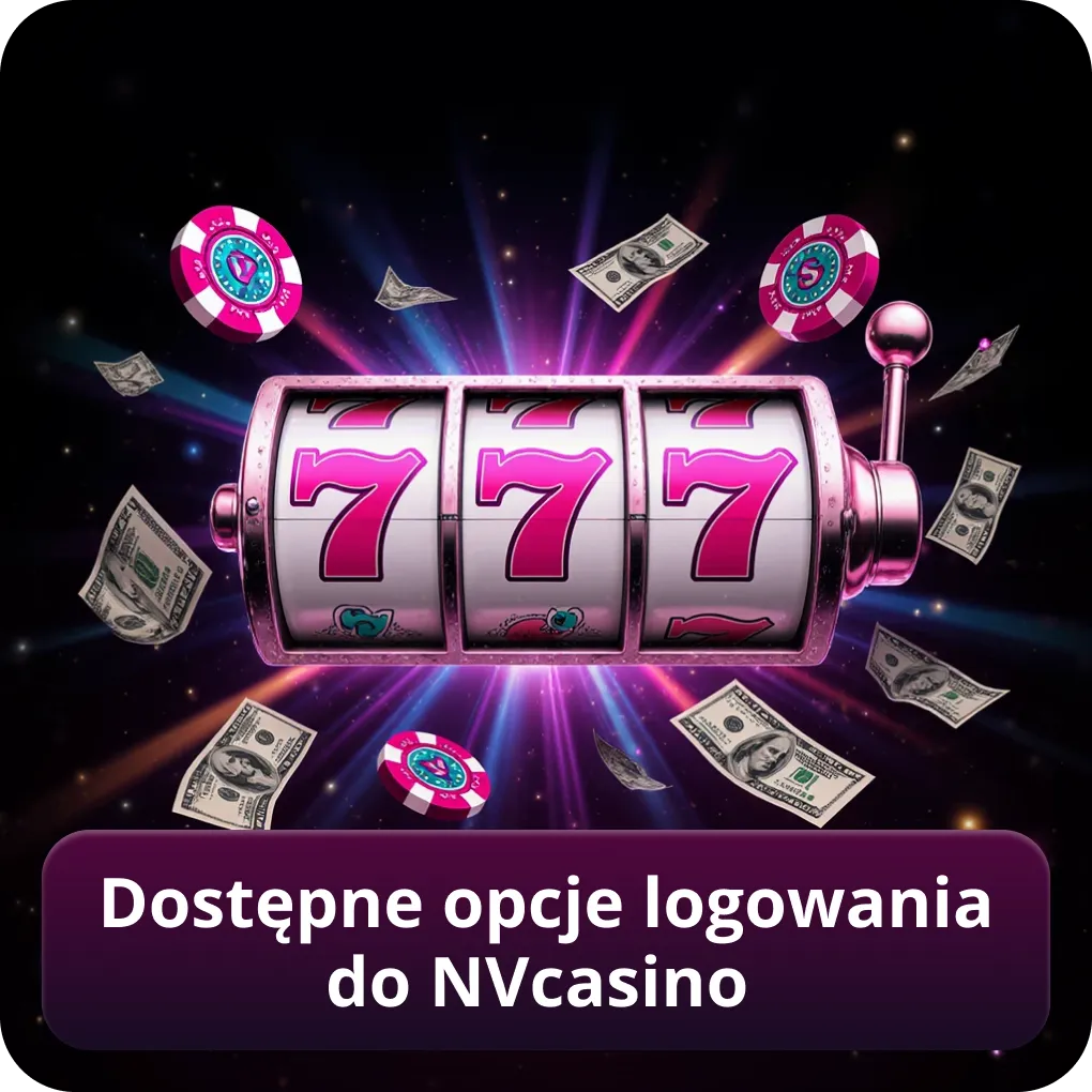 Dostępne opcje logowania do NVcasino